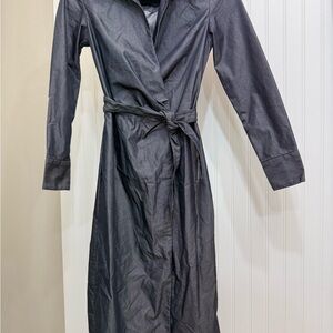 Banana Republic Charcoal Blue Long Sleeve Dress